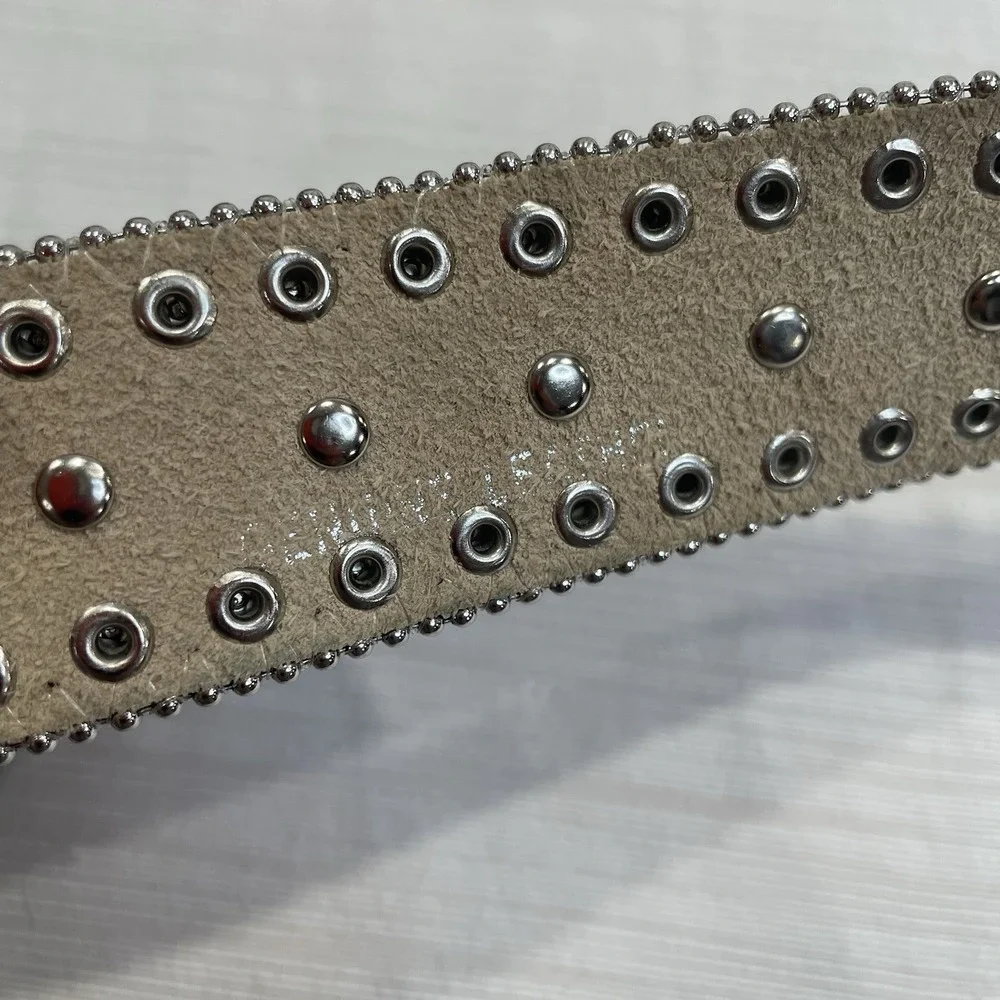 Blazin Roxx Women's Leather Western Belt Studded Rhinestone Animal Print 52